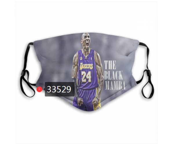 2021 NBA Los Angeles Lakers #24 kobe bryant 33529 Dust mask with filter->nba dust mask->Sports Accessory